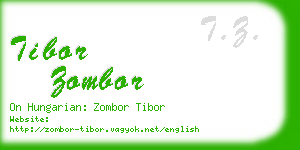 tibor zombor business card